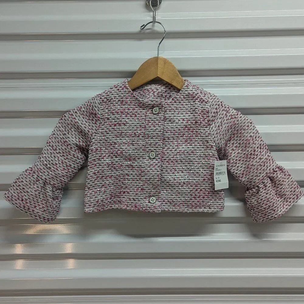 Janie & Jack Size‎ 3 Girls Multicolor Boucle Ruffle Tweed Jacket